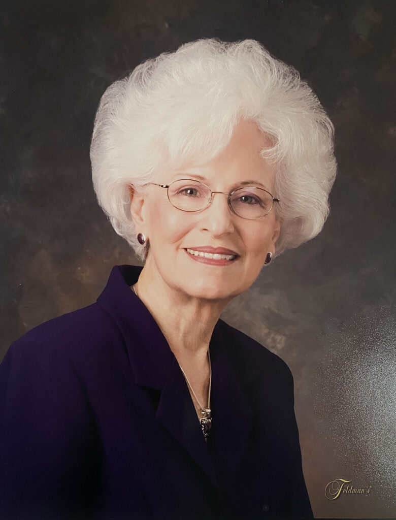 Evelyn, smiling