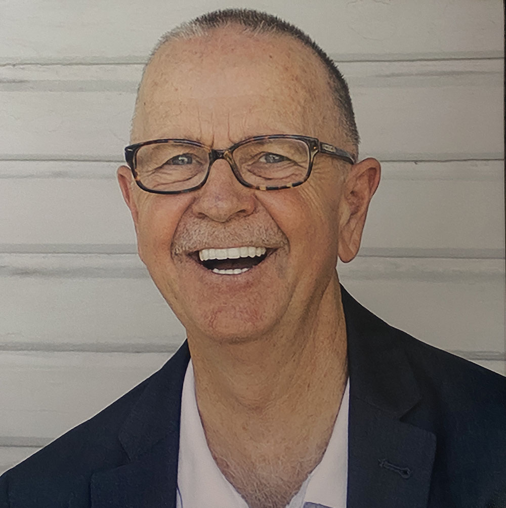 Jerry, smiling