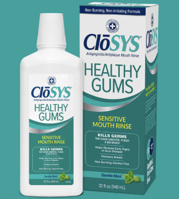 CloSYS Healthy Gums Mouth Rinse bottle and box