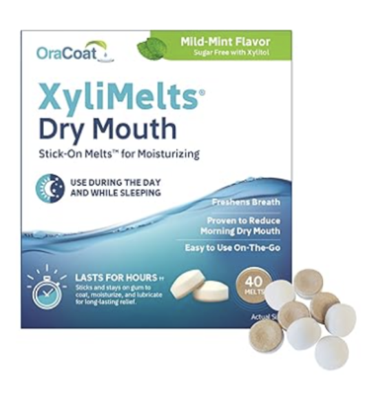 XyliMelts dry mouth discs package